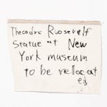 The codre Roosevelf Statue " t New York museum to be relocat ed